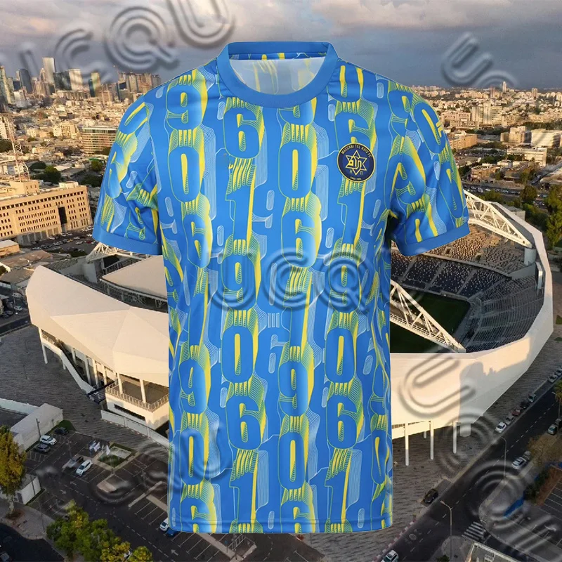 25-26 Tel Aviv Maccabi Home And Away Football Jerseys Fashion Quick Drying Casual Sports T-shirts Breathable Short Sleeves 4