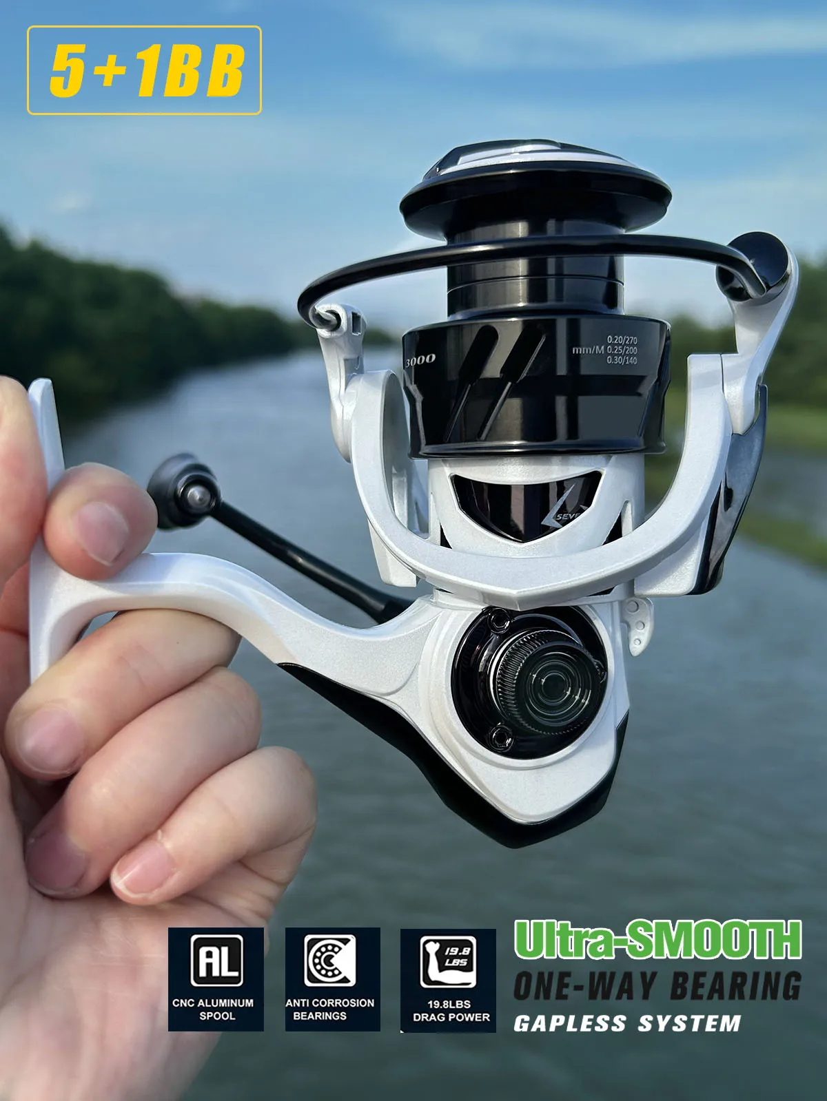 Fishing Tackle Fishing Reel Abu Garcia Sougayilang Series 10000 Spinning Reel Full Metal 10+1BB Fishing Tackle Fishing Reel Abu Garcia Sougayilang Series 10000 Spinning Reel Full Metal 10+1BB