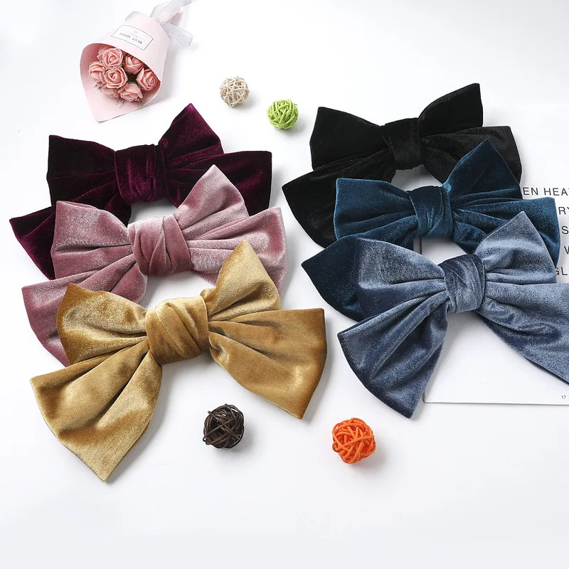 

Upscale Hair Clips for Women Hairpin Velvet Satin Two Layer Butterfly Bow Hair Clip Girls Barrette Hair Clips Hair Accessories
