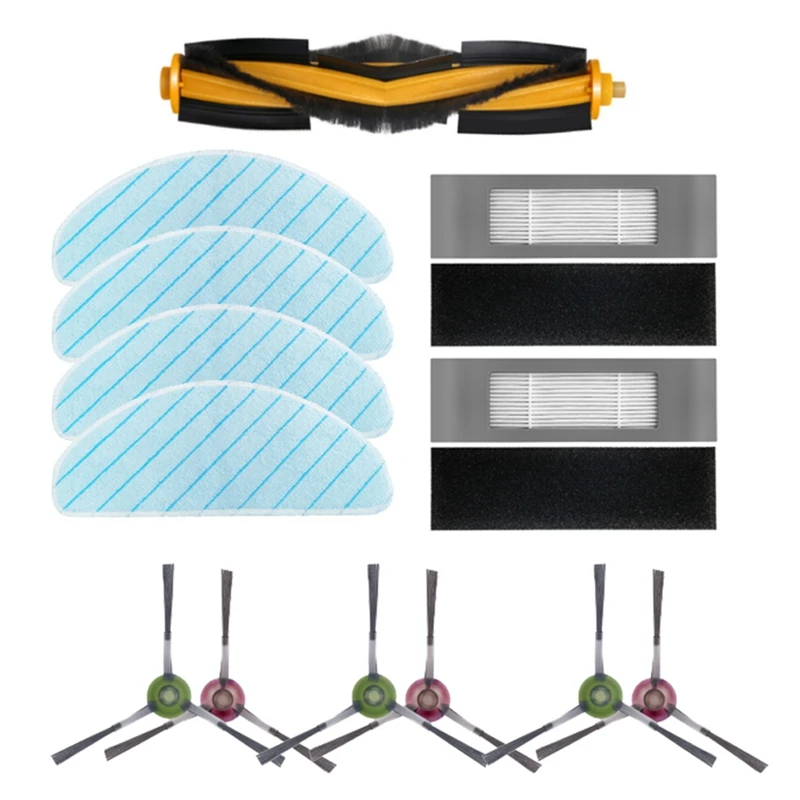 

For Ecovacs Ozmo T9 Robot Main Brush Side Brush Hepa Filter Mop Cloth Replacement Spare Parts