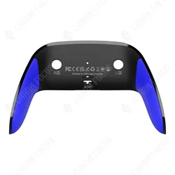 Decorative Bottom Shell with Soft Rubber Grip for DIY Replacement (Controller Not Included) (Blue)