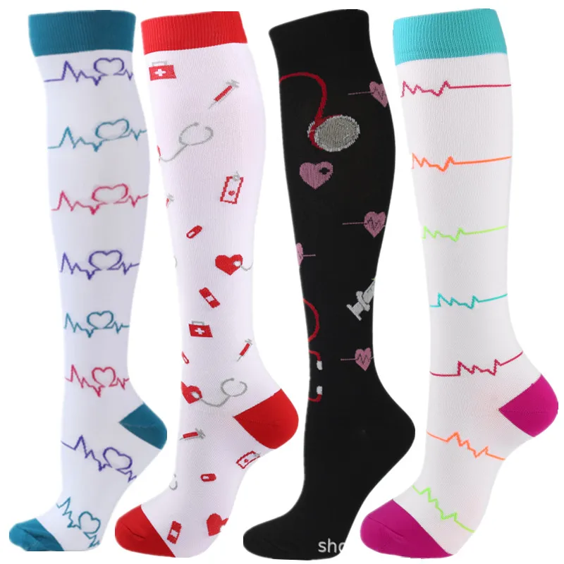 

Compression Socks for Women Running Sports Socks Travel Cycling Pregnant Edema Varicose Veins Socks Nurse Socks 20-30 MmHg