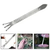 1pc Hand Rake Bonsai Tool Stainless Steel Three-prong Hand Rake Bonsai Tool For Miniature Garden Potting Transplanting Nurturing 5