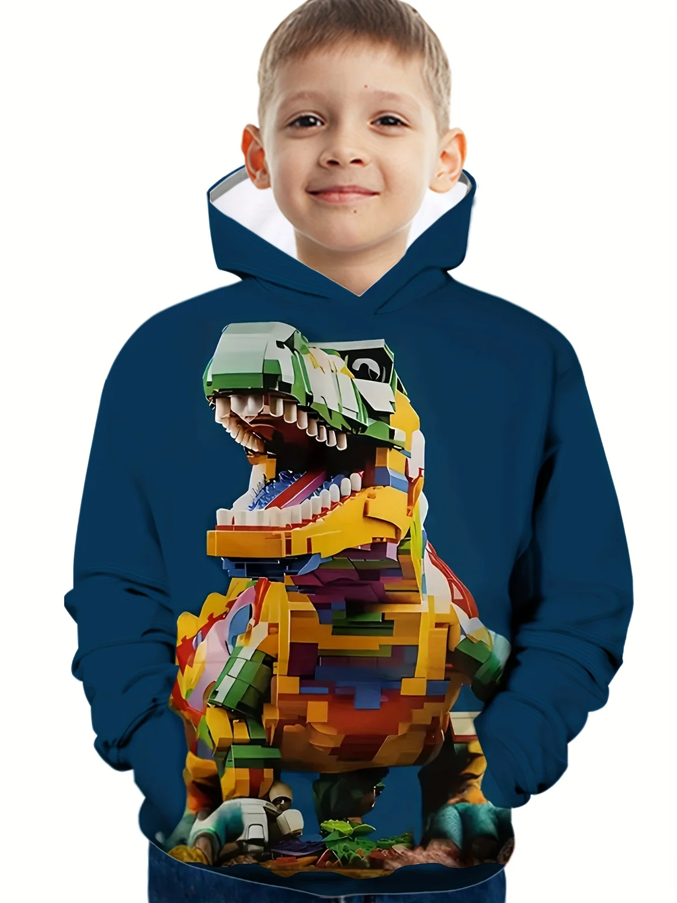 Boys Dinosaur Hoodie Sweatshirt 3