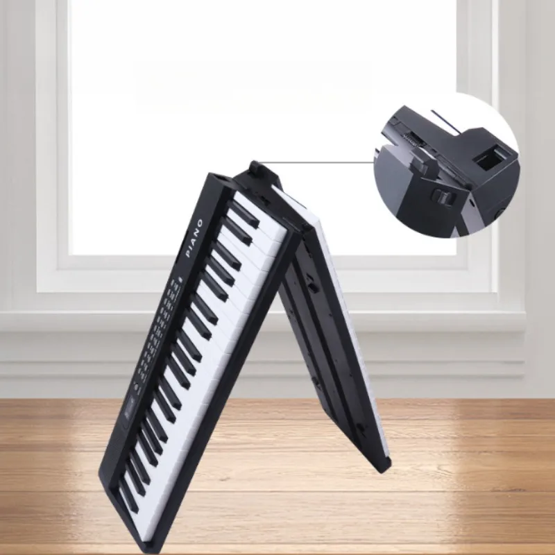 Portable 88 Keys Foldable Electronic Organ Digital Piano Multifunctional Electronic Keyboard Piano Student Musical Instrument