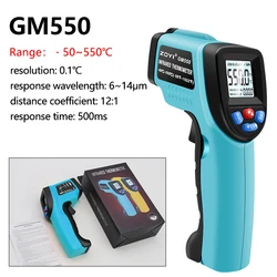 Advanced Digital Infrared Thermometer with LCD Display & Light Alarm (GM550)