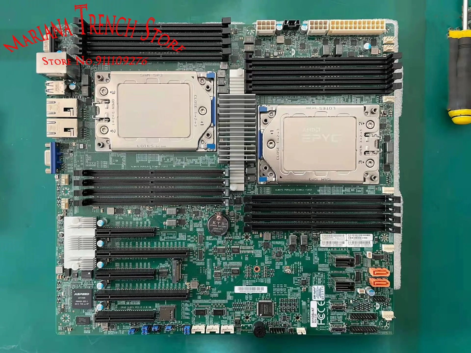 

H11DSi-NT для материнской платы Supermicro серии EPYC 7001/7002, процессоров ECC DDR4, два порта LAN 10GBase-T