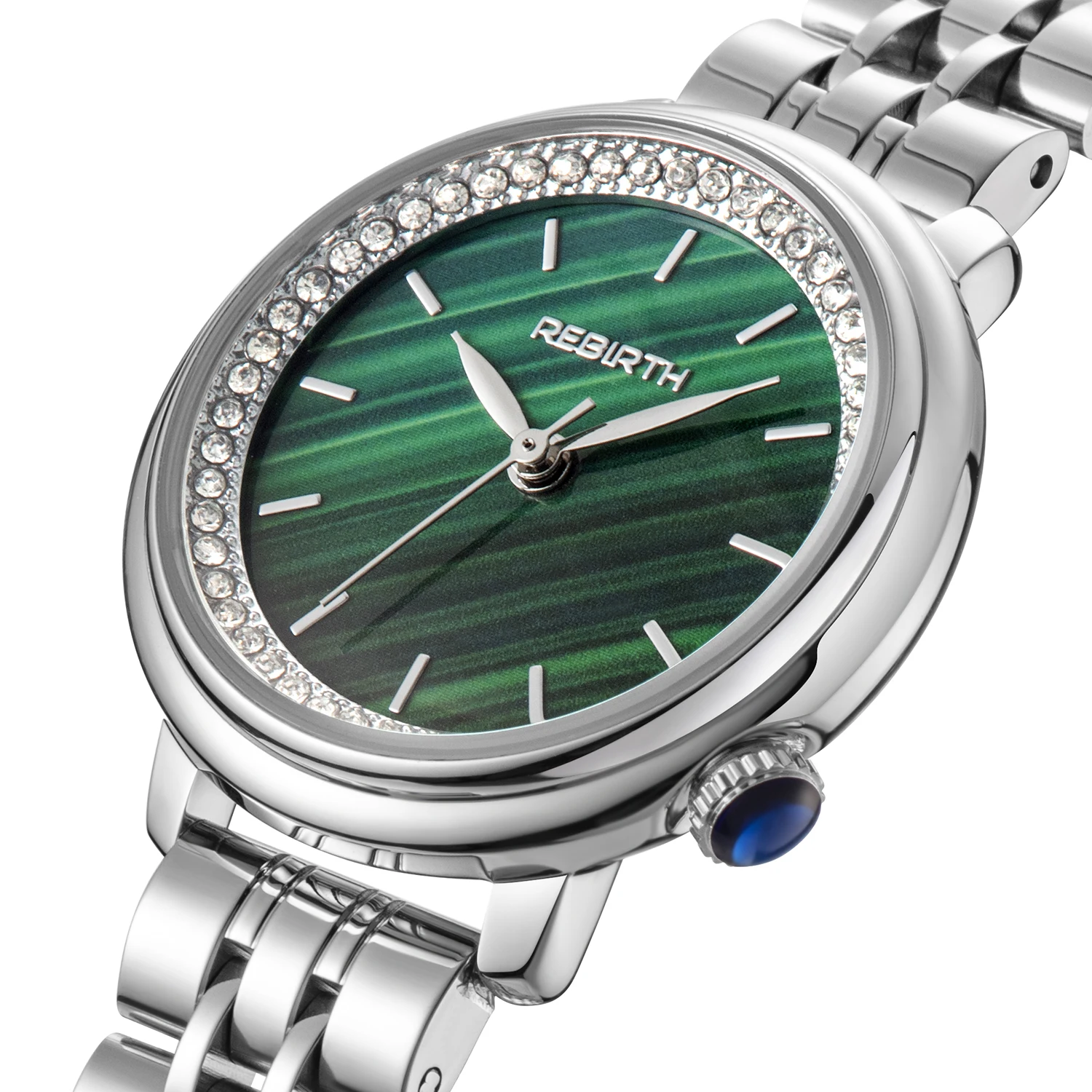 New Luxury Big Rhinestone Dial Watches for Women Steel Buckle Hardlex Womens Quartz Watch Best Gift