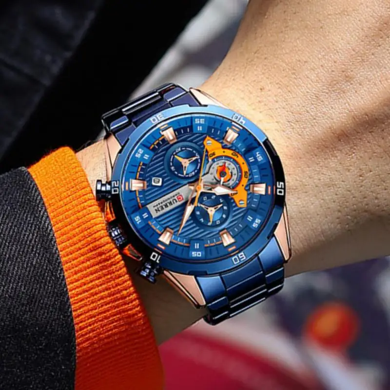 

Luxury Business Men Watch for Men Stainless Steel Waterproof Quartz Wrist Watch Clock Relogio Masculino Male Watches