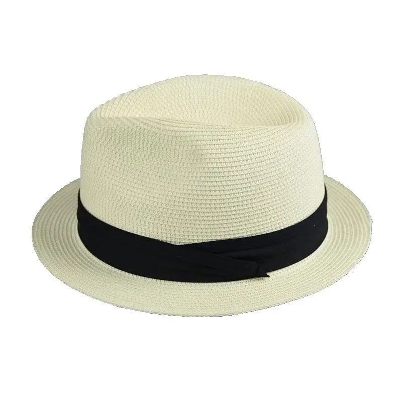 

Small brim large size paper straw hats man Summer handsome sun cap big size trilby jazz hat plus size fedoras 56-58cm 58-60cm