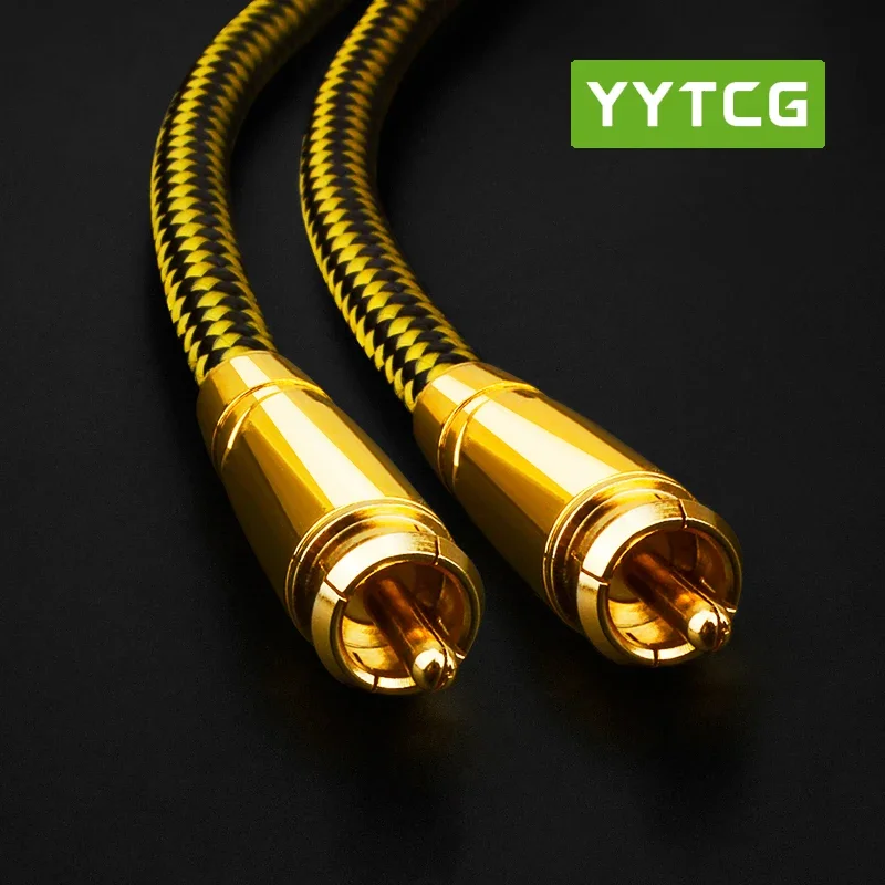 YYTCG Hifi RCA Cable High Quality Cupric copper 2RCA Male to Male Cable For DVD and Amp