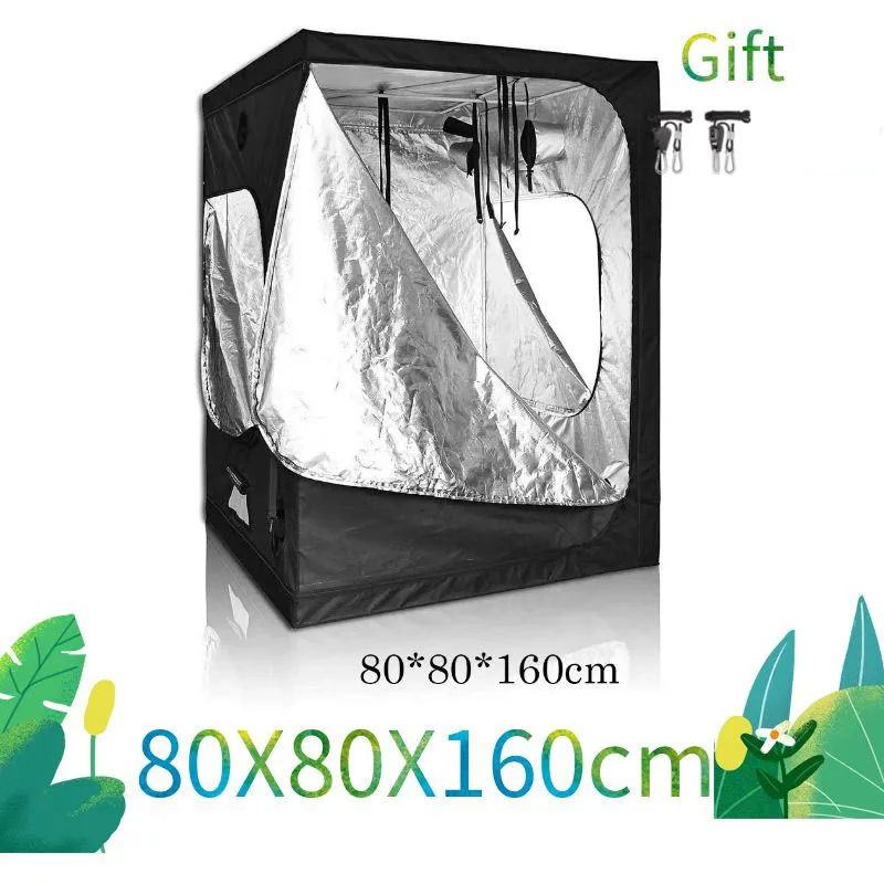 

600d Высококачественная 80x80x160 см Светоотражающая майларовая комнатная фотобокс для комнатных растений с подарком