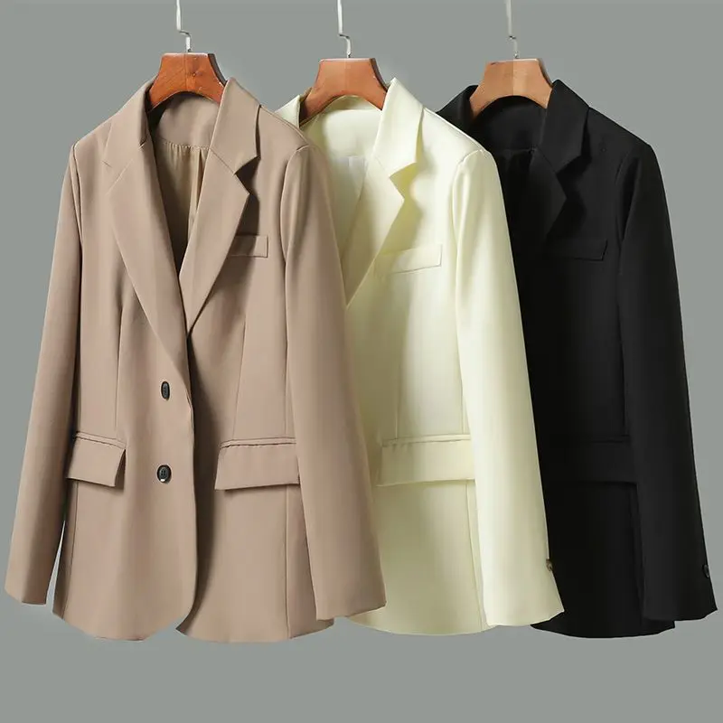 New Korean Spring and Autumn Suit Coat Women's Fashion Casual Small Suit Set British Spring Top