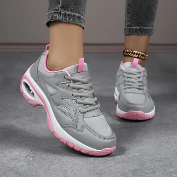 Shoes for Women Sneaker Air Cushion Casual Walking Shoes Wedges Wedges Chunky Hiking Woman Sports Shoes Light Mesh Breathable 2