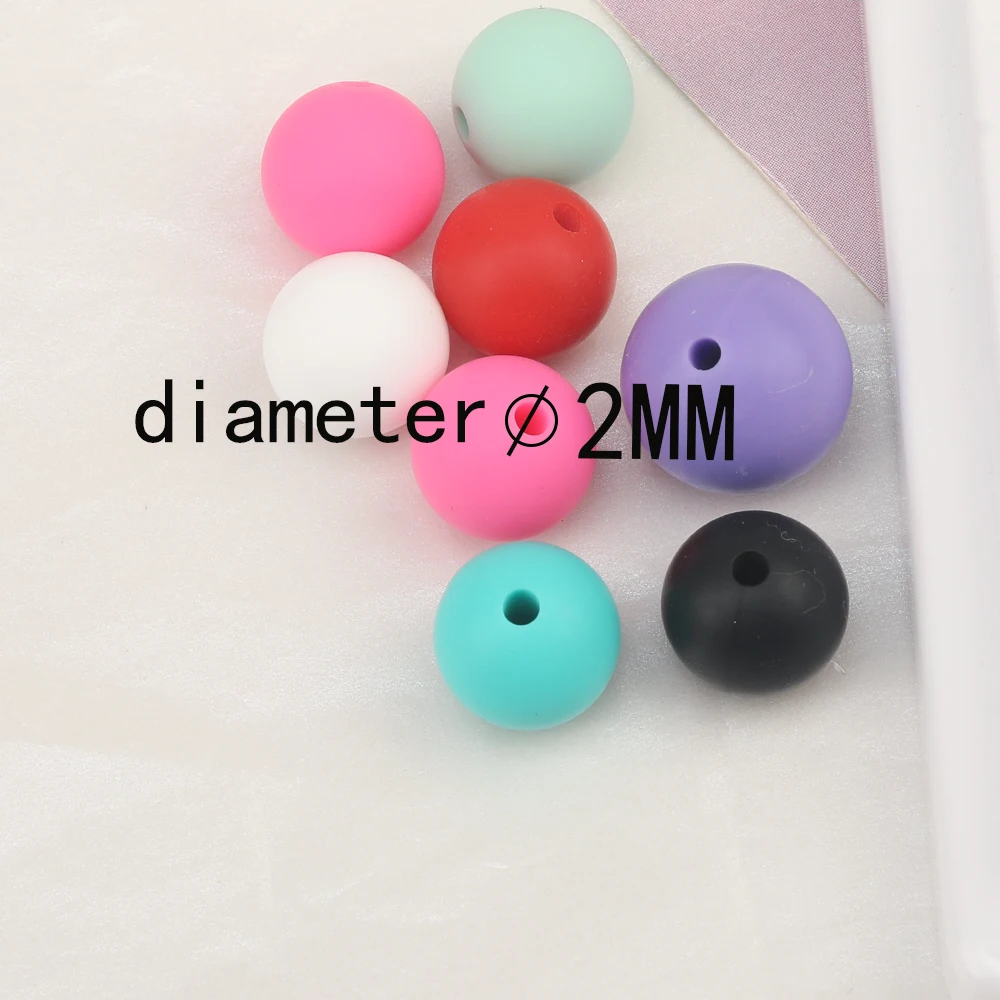 Cordial Design 100Pcs 12/15MM Choose/Silicone Material Beads/Baby Edible Beads/Chewable/Jewelry Accessories/DIY Making Findings - cordial