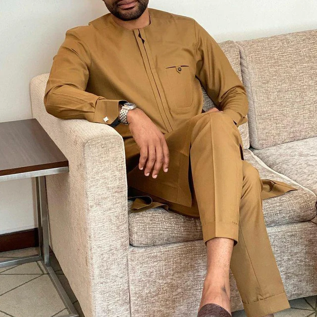 Kunle Long Sleeve Kaftan Outfit - Image 3