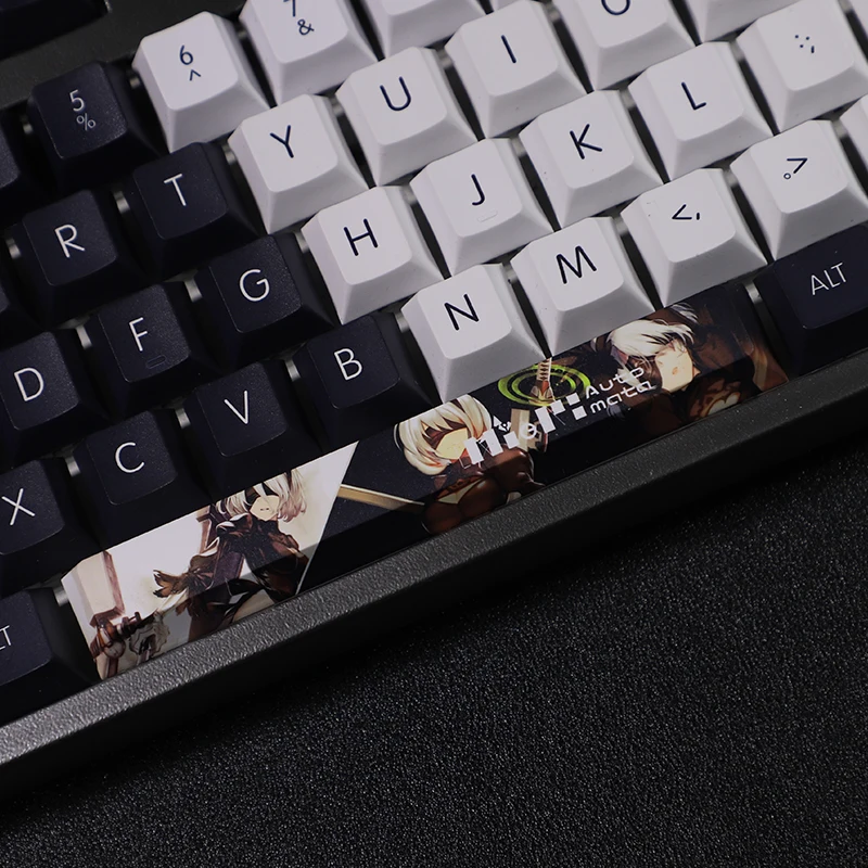 Nier:automata 2B Keycaps  Ű  PBT 108 Ű Ű ׼ Yorha No.2 Type B Anime Keycaps