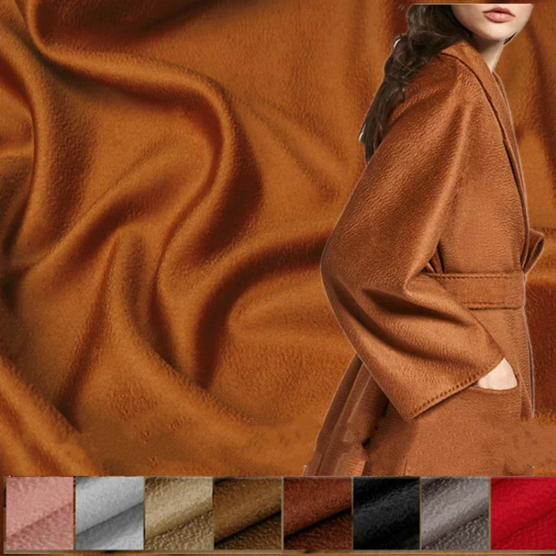 

Luxury double - sided silk water ripple cashmere fabric Australian wool coat double - sided wool fabric cashmere cloth 17 colors