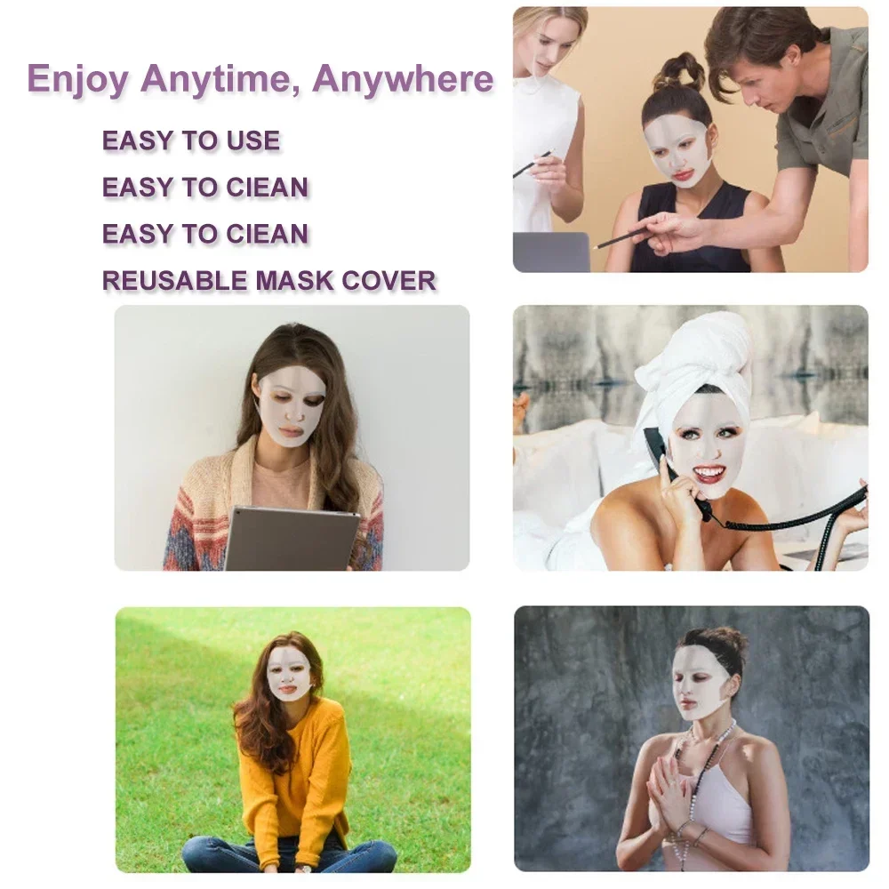 Silicone Reusable Face Mask Holder for Enhanced Skincare and Hydration Lock