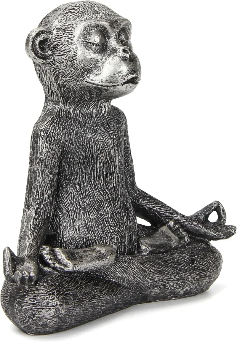 Resin Monkey Figurine for Garden Decoration, Zen Yoga, Sculpture, Home Decor, Indoor Ornaments, Room Decor