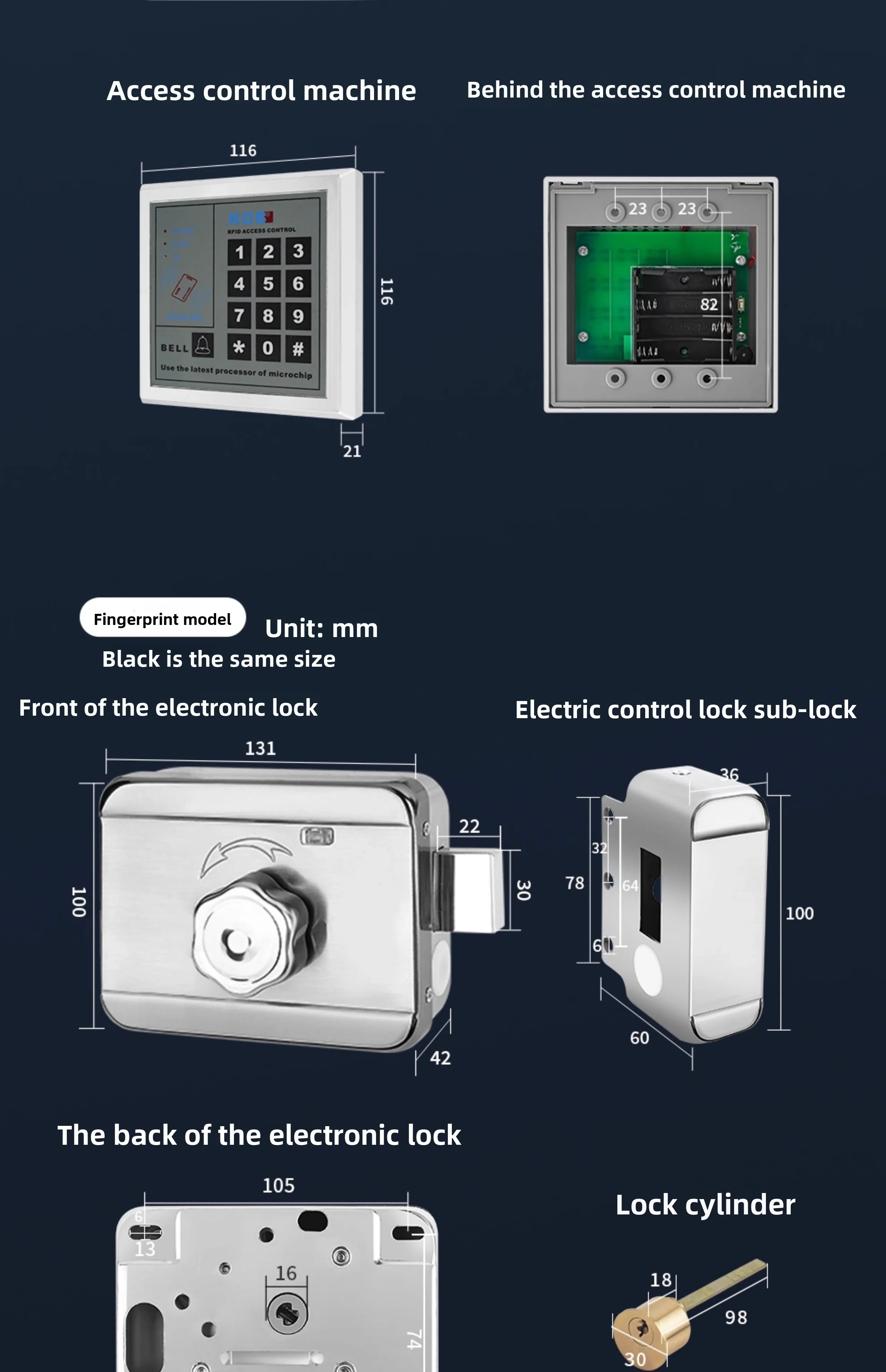 Wireless electronic control lock, card swiping electronic remote control access