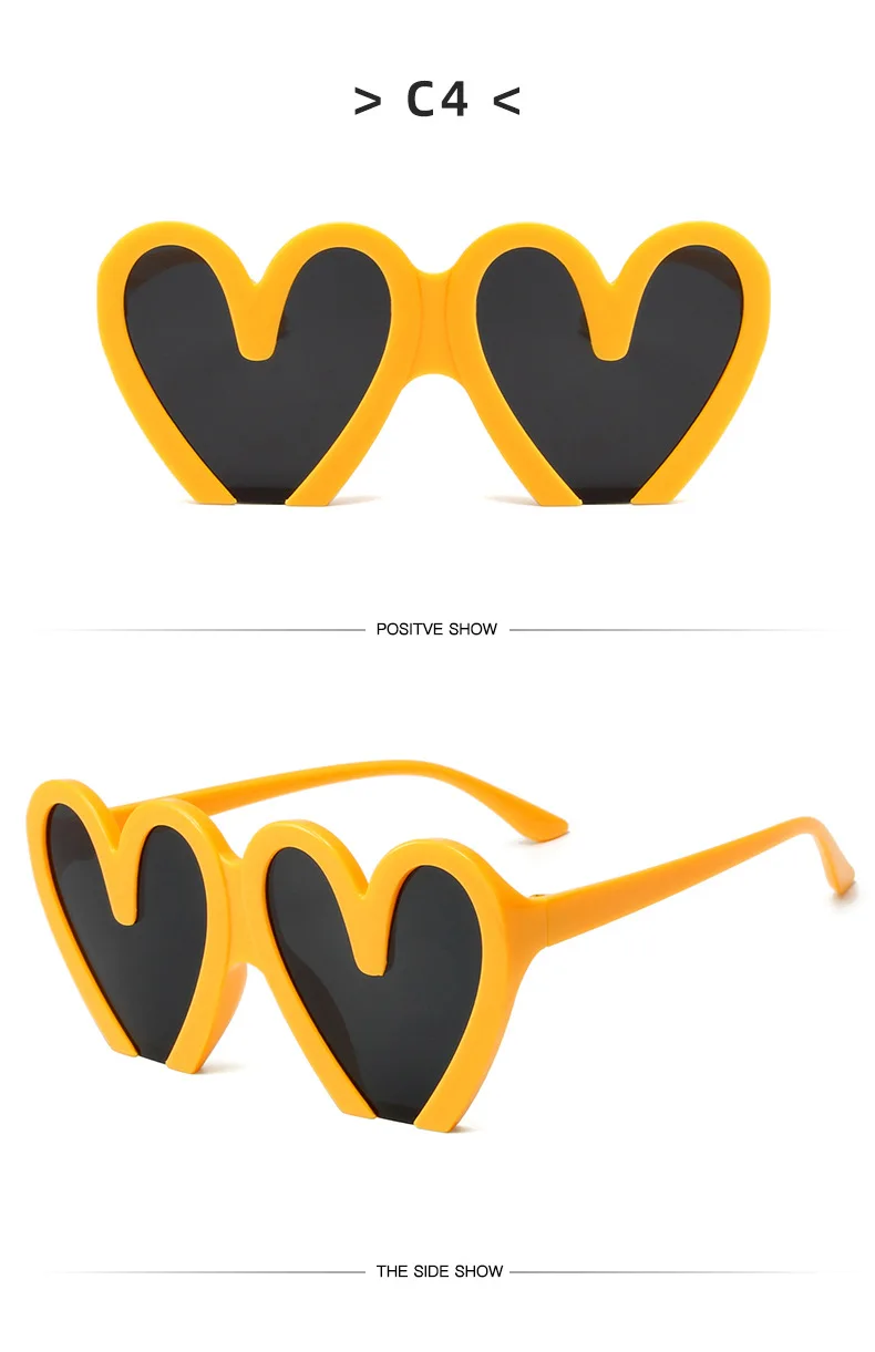XJiea Heart Sunglasses For Women Fashion 2024 Designer Steampunk Trend Female Sun Glasses Part Lovel Eewear_voghion.com