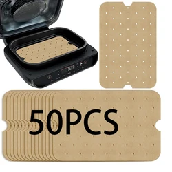 Non-Stick Perforated Air Fryer Parchment Paper Liners for Indoor Grilling and Baking (50pcs)