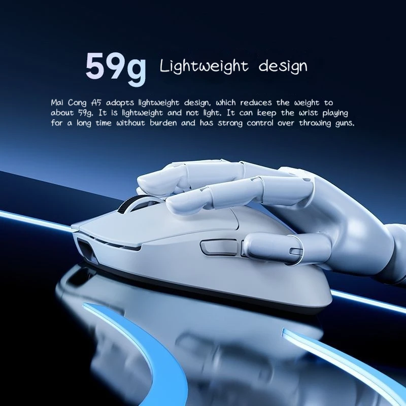 Mchose A5 PRO MAX Gaming Mouse Wireless Bluetooth Three Mode 26000DPI PAW3395 Lightweight Esports Mouse For Gaming Office Gifts