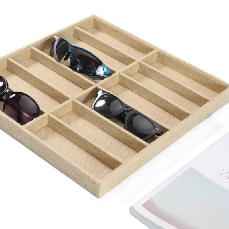 

6/10/12 Grids Sunglasses Glasses Storage Case Eyeglasses Organizer Tray Display Box Props Jewelry Organizer Holders