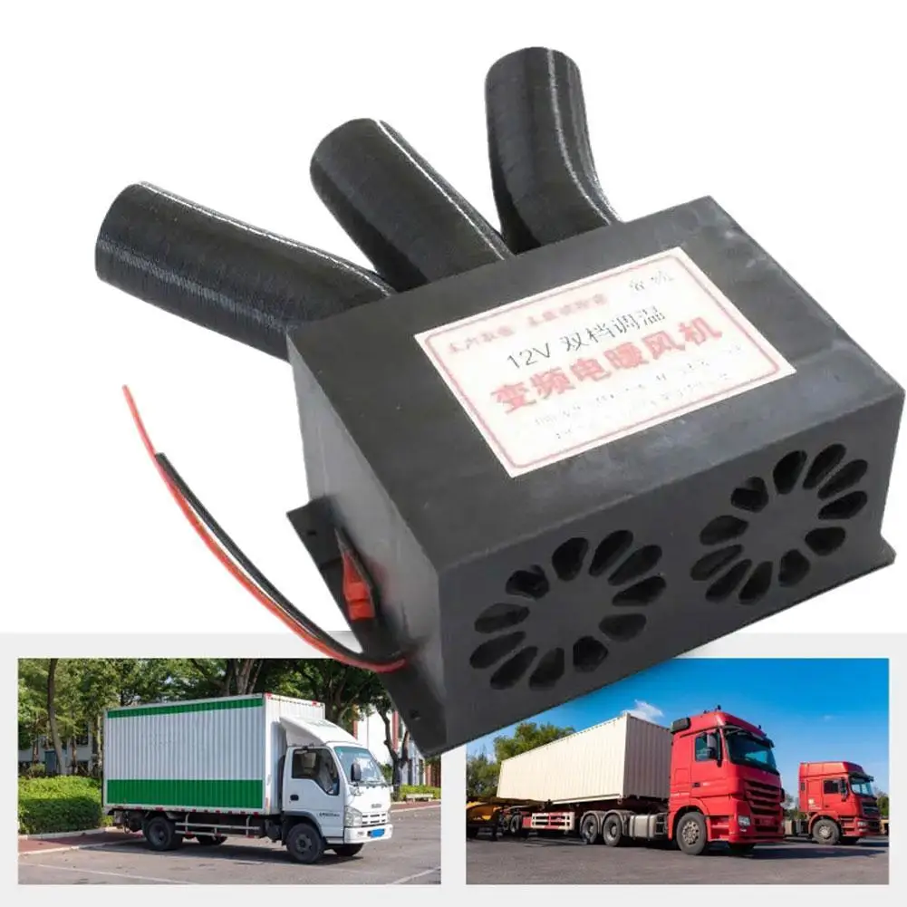 

12/24V 800W Car Heater Electric Heating Fan Electric Defroster Dryer Defogging Boat Demister Portable Trucks 3 Ports Air Heater