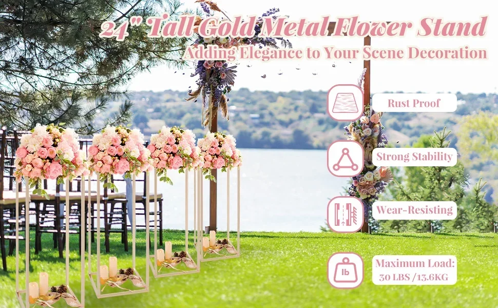 gold centerpieces for wedding