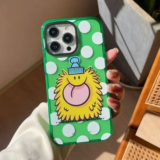 

Cute Monster 2.0 Version Acrylic Upgrade Border Phone Case Cover for IPhone 11 12 13 14 15 Pro Max Case for IPhone 15 Pro Max