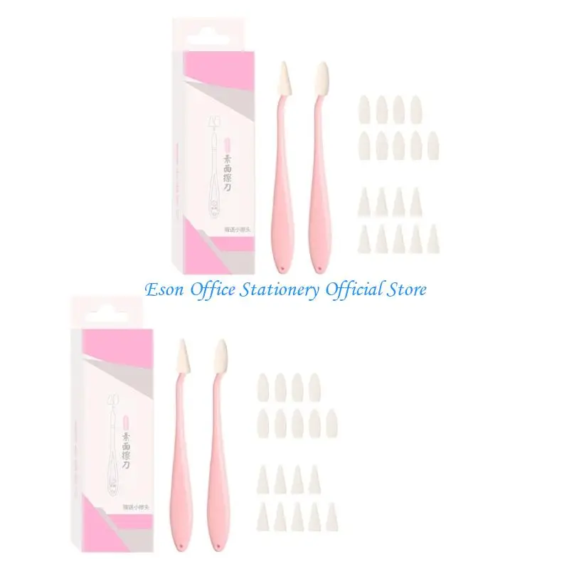 G8DC 2Pcs 전문 미술 블렌딩 그루터기 블렌딩 도구 (파인 디테일링 쉐이딩 스케치 용 20 개의 교체 스폰지 물티슈 포함)