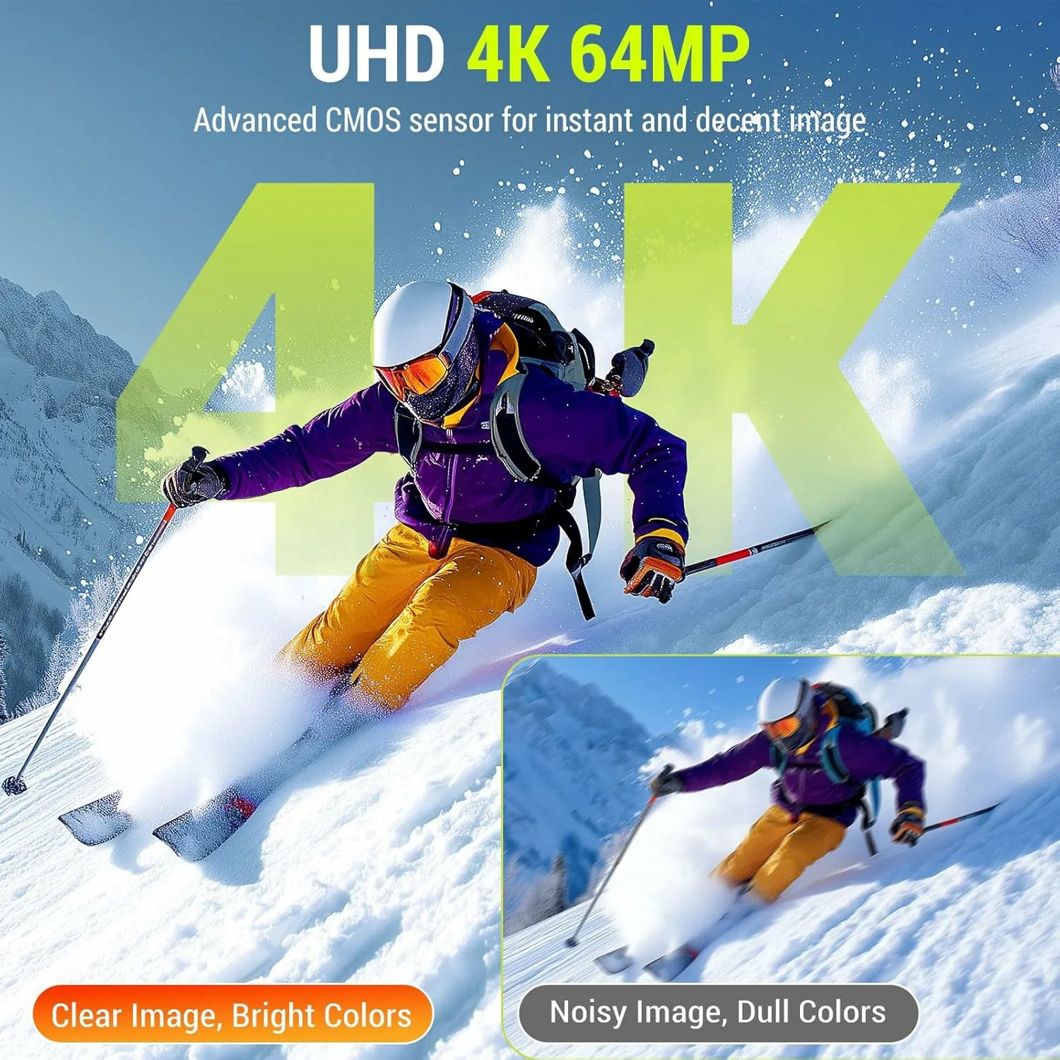 Digital Camera 4K 64MP Camera for Photography 270°Flip Screen Vlogging Camera Autofocus 18X Zoom Point and Shoot Digital Camera - 3