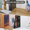 8pcs Acrylic Bookends Non-Skid Book End Clear Book Holder for School Library and Desktop Organizer Book Ends for Book Shelves 5