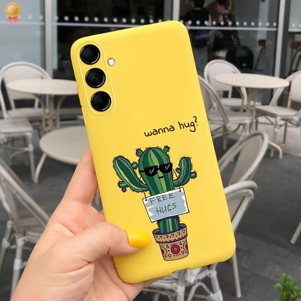 For Samsung F54 5G Cases Cute Cartoon Shockproof Black Pink Silicone For Samsung Galaxy F54 F54 5G Phone Case Bumper Funda