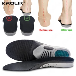 Orthotic Gel Insoles Foot Pain-Relieving Cushion with Arch Support - S EU 35-40 (GRAY)