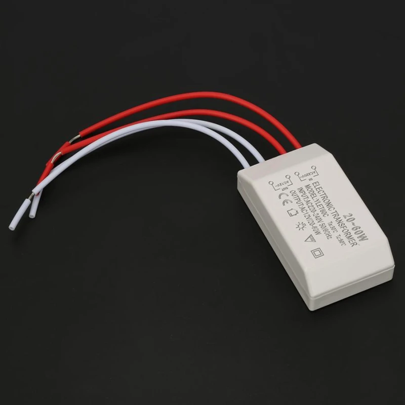 W8KC 220V 12V 전자 변압기 220V 12V 20-60W 할로겐 조명 드라이버