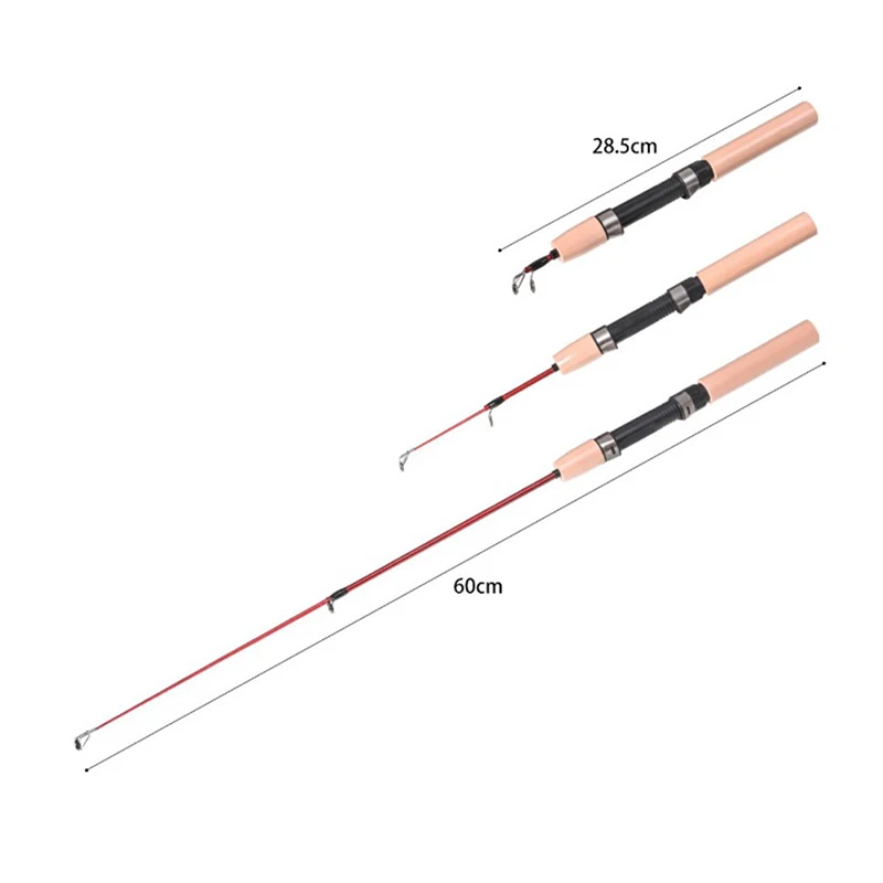 Ice Winter Fishing Rod Reel Kit Mini Telescopic Portable Rod for Ice Fishing