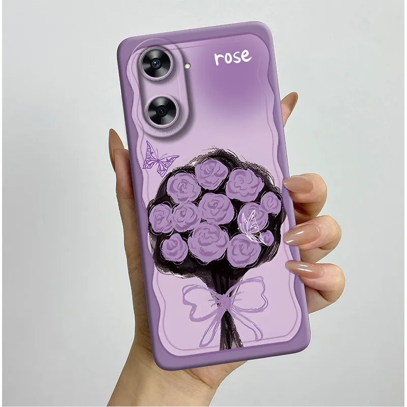 Aesthetic Flowers Silicone Soft Protective Phone Case