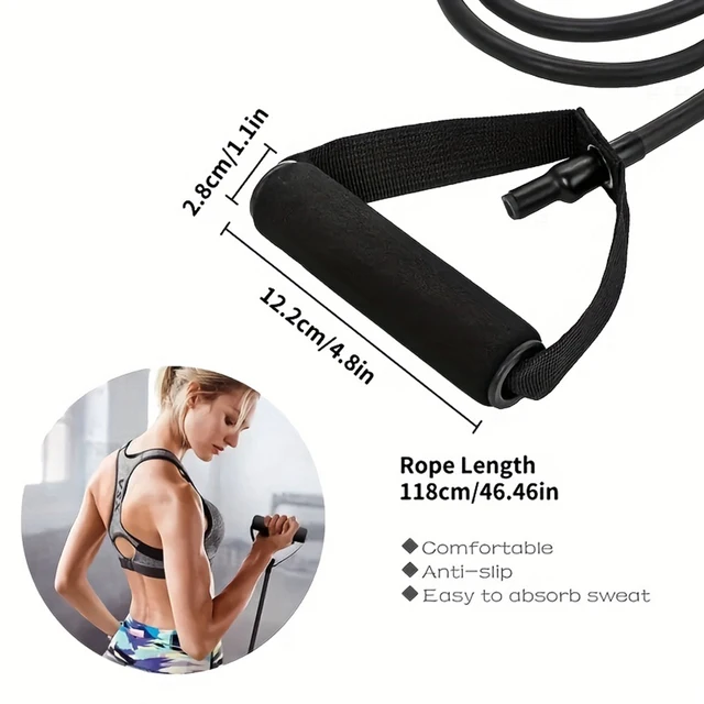 1pc 4-Level Resistance Bands with Handles for Home Workouts and Strength Training - Perfect for Yoga, Pilates,and fitness equipm 2