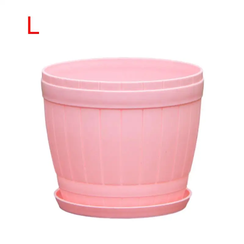 

Детские горшки для растений, деревянный бочонок, искусственный цветочный горшок для улицы с дренажными отверстиями и блюдцами, маленький прочный цветочный горшок