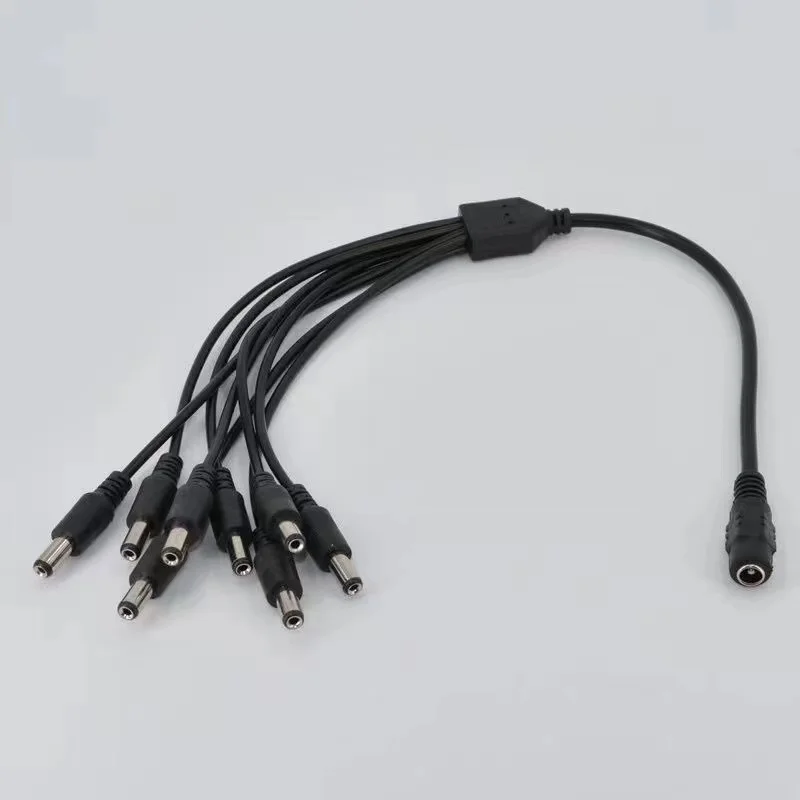Power Splitter Cable DC 4/8 Way 1 Male to 2/4 Dual Female For CCTV Camera 5.5mm / 2.1mm power splitter cable