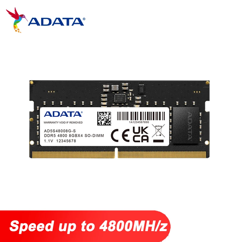 Adata Ram SO DIMM DDR5 8 ГБ 16 32 4800 МГц для настольного компьютера вертушка с полоской памяти