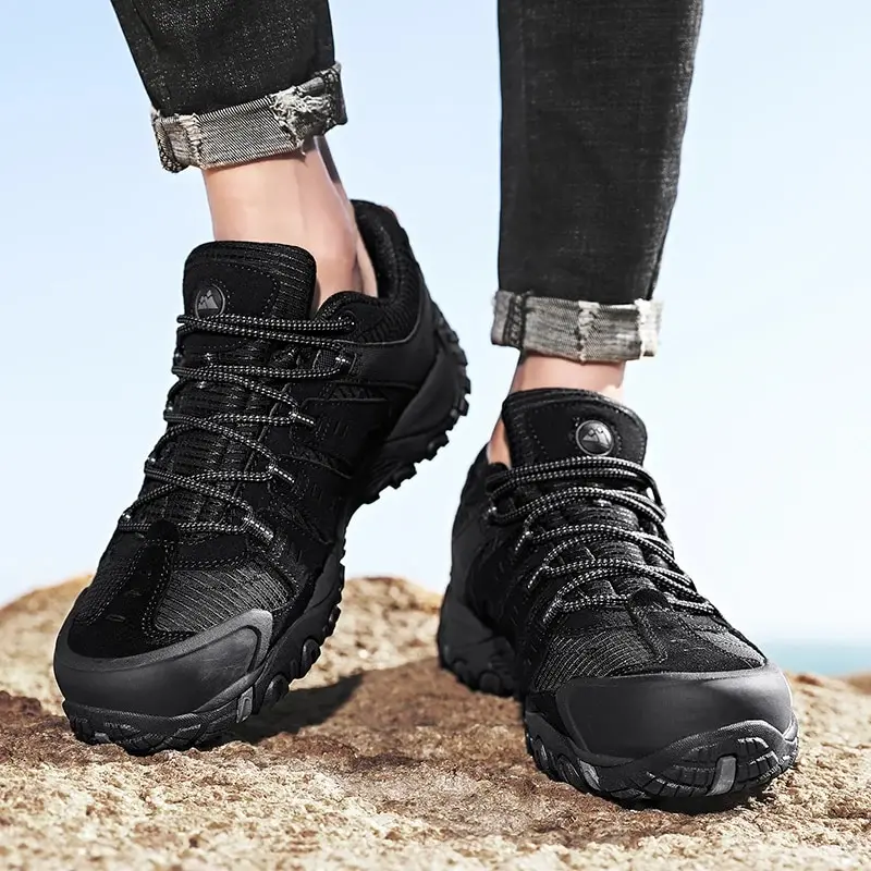 Hikeup herren wanderschuhe wildleder outdoor schuhe verschleiß feste männer trekking wander jagd taktische turnschuhe – Detail 36
