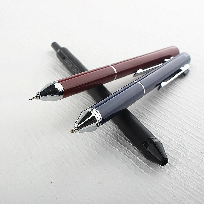 4 In 1 Multicolor Pen, Metal Cased Multifunction Pen, 0.5mm Mechanical Pencil, Red /Blue / Black Ball Pen