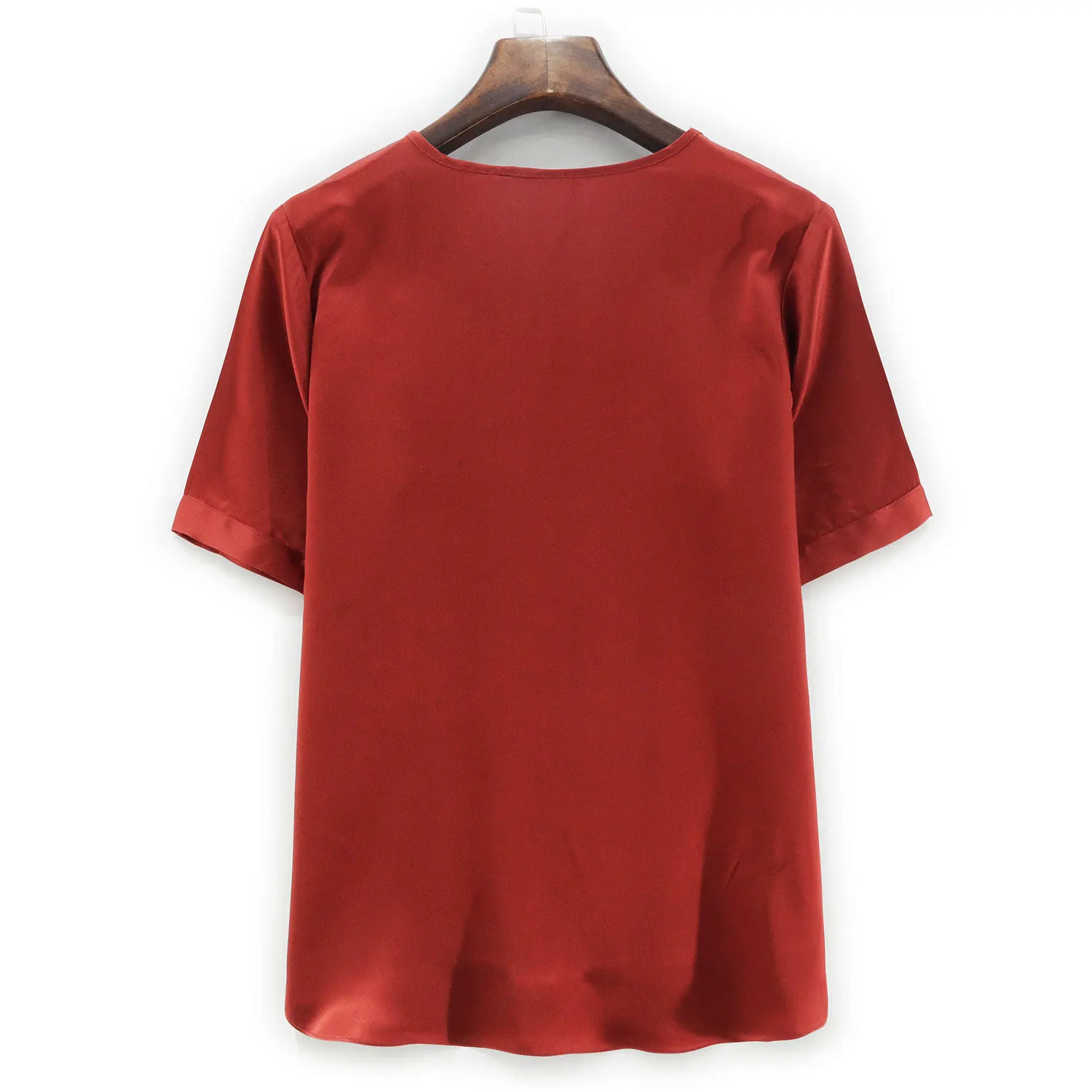 Maglietta Donna Estiva Con Maniche A Ali E Girocollo - Tessuto Strutturato 3D In Poliestere Ed Elastan, Camicetta Basic Elegante E Casual, Tinta Unita, Ideale Per Ufficio E Tempo Libero