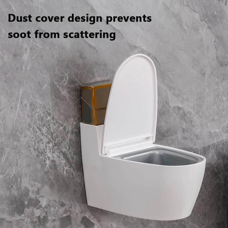 Toilet Ashtray Cigarette Case Wall-mounted Plastic Ashtray Home Office Use