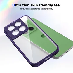 Luxury Transparent Shockproof Bumper Case Cover - Motorola Edge 70 (PURPLE)