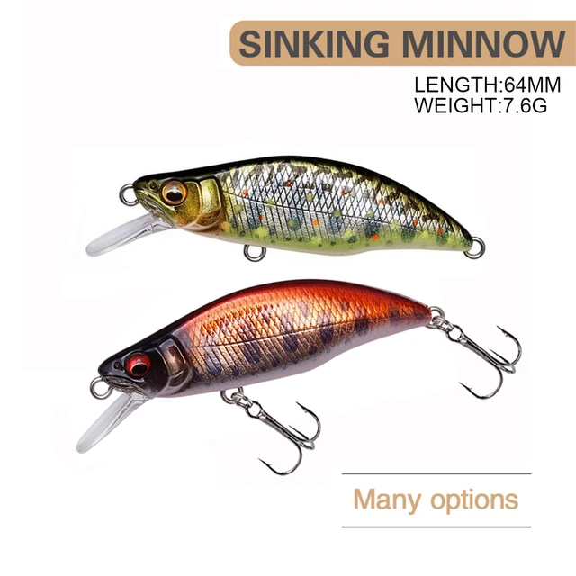 6.4cm 7.6g Fishing Lure Micro Minnow Wobbler Fast Sinking Artificial Hard Bait  Jerkbait Swimbait Trolling Stream Trout Bass Bait - AliExpress